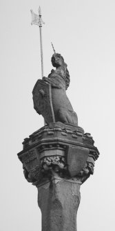 Detail of top of cross from south