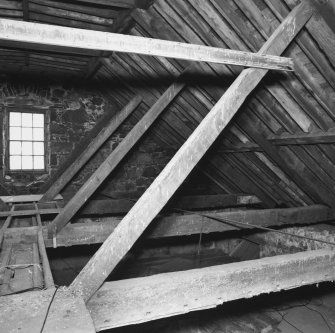 Interior - roof, view from west showing structure