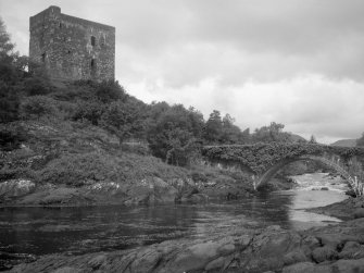 General view from north west of Kinlochaline Castle and Ivy Bridge