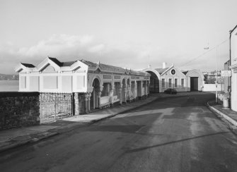 General view from S, looking down Boat Brae towards the terminal building