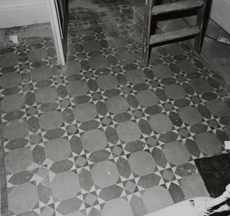 Edinburgh, 22 York Road, Grange House, interior.
Detail of minton tiles in hall.