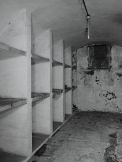 Interior. View of vaulted wine cellar