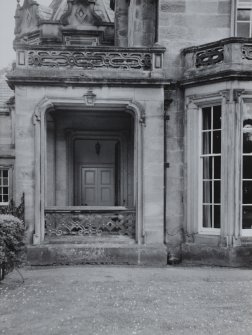 Detail of entrance porch from NW.