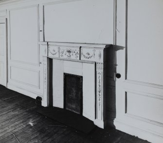 Interior.
Detail showing mantle-piece, room next east-most room, ground floor.