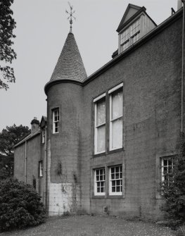 Detail of circular turret of drawing room from S.