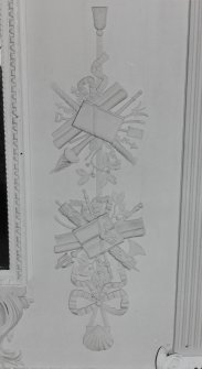 Interior.
First floor drawing room, detail of plasterwork cartouches.