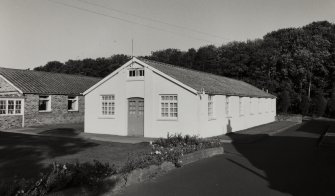 View of buildings, former barracks.