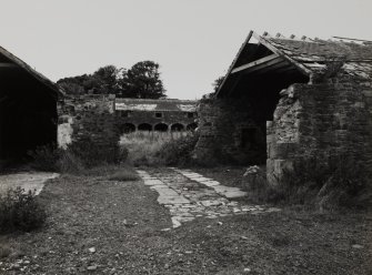 View of E range of steading and stables from E.
