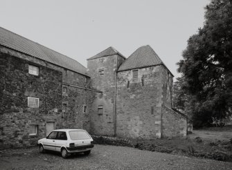 View of W end of Gimmers Mill from NE (part of the Bermaline complex), including two kilns.