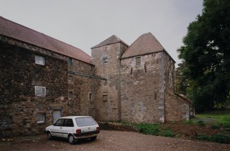 View of W end of Gimmers Mill from NE (part of the Bermaline complex), including two kilns.