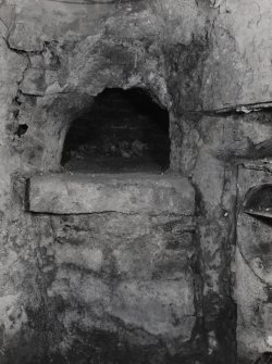 Interior.
Detail of brick oven in ground floor W apartment.