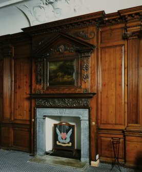 Interior.
Detail of fireplace in first floor dining room.