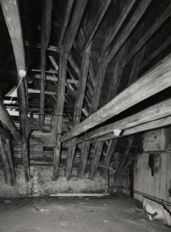 Interior.
View of S attic showing site of former dormer window.