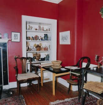 Interior.
View of W corner of first floor television room.