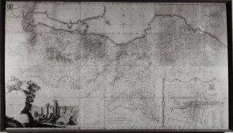 Interior.
View of 1733 map of the Lothians in NE staircase first floor hall.