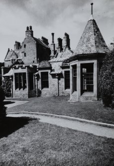 View of east wing of Luffness House.