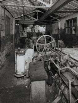 Interior.
View of ropery, 100-ton Test Range from E within winch house.