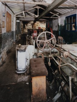 Interior.
View of ropery, 100-ton Test Range from E within winch house.