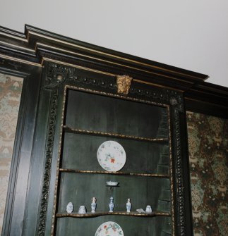 Interior.
Detail of the alcove above the bed in the Green bedroom.
