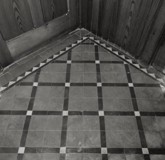 Entrance porch, Minton tiled floor, detail