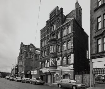 General view from NE showing the two blocks facing onto Bain Street, with that at 26-28 Bain Street in the foreground