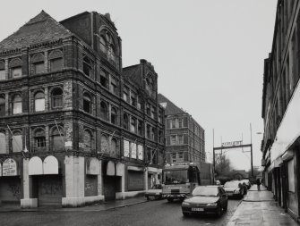 View from S, showing the two blocks at 71-73 and 99 Moncur Street