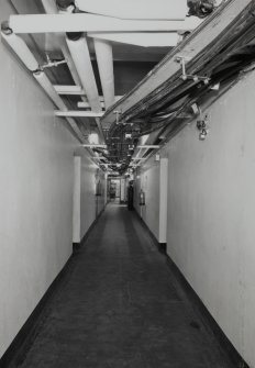 Interior. View of basement corridor