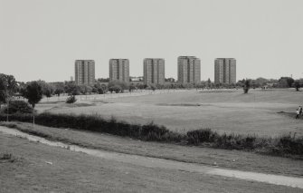 Glasgow, Lincoln Avenue Estate.
General view of Point blocks from West.