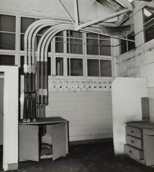 Interior view of Glasgow Herald Building, showing pneumatic tube system.