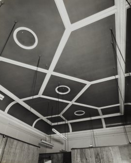 Glasgow, 84-86 Craigie Street, Craigie Street Police Station, interior.
General view from North-West of ceiling in former courtroom, first floor.
