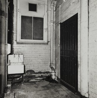 Glasgow, 84-86 Craigie Street, Craigie Street Police Station, interior.
General view of main entrance door of male cell block on ground floor.