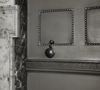 Interior.
Detail of Dining room bell pull.
