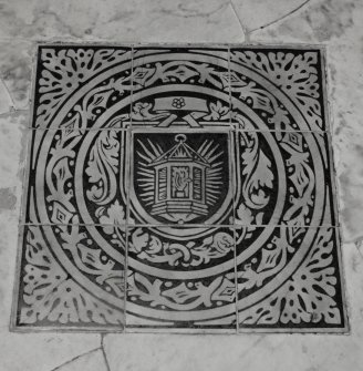 Interior.
Detail of patterned floor tiles.