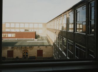 View from window of central stairwell