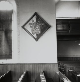 Interior.
View of window, mortification panel and aisle gallery.