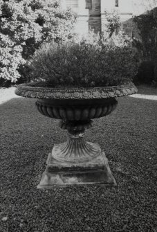 Detail of courtyard urn removed 2003