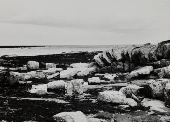 View from NW of walling and pool outside breakwater.