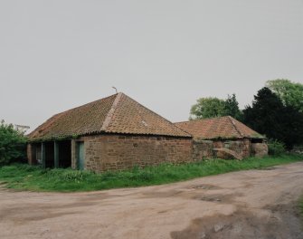 Dairy buildings. View from WNW