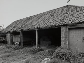 Dairy buildings. Cartshed. View from NW