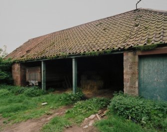 Dairy buildings. Cartshed. View from NW