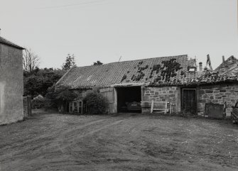 Dairy buildings and garage. View from NE