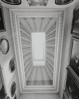 Interior.   2nd. floor, main staircase, view of cupola