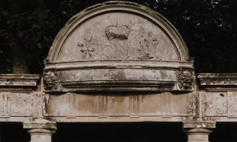 Summer house, detail of pediment