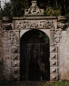 View of walled garden gateway