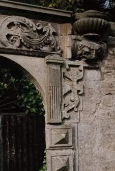 Detail of walled garden gateway