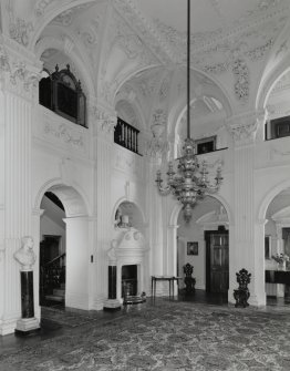 Interior.  Ground floor, hall, view from NE
