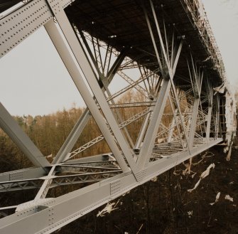 Oblique view from NNW of W side of bridge during re-furbishment.