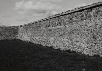 View of walled garden wall.