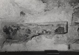 Interior.
Detail of unblocked doorway lintel and jambs beneath turnpike stair.