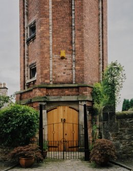 Detail of tower base and entrance